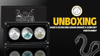 2025 3 oz Silver Lunar Snake 3-Coin Set Perth Mint