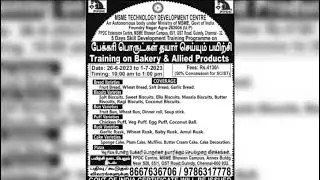 Bakery products making training by msme