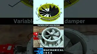 Variable Inlet vane control damper 📌 #3ddesign #vane #mechanicaldesign #mechanics #mechanism #3d