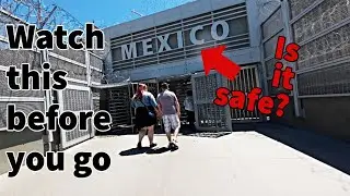 Walking across US/Mexico border into Tijuana in 2023