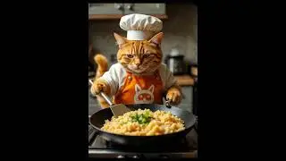 Orange cat first show egg fried rice, the result is unexpected!