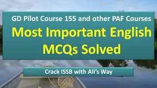 English MCQs Solved|Gd Pilot Course 155|Air defense|cae|logistics|admin special duties|important