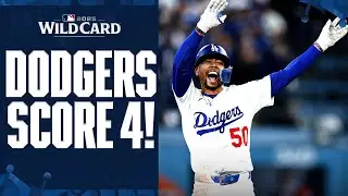 FULL INNING: Dodgers rally to score 4 runs to position themselves closer to a 2025 NLDS berth! 👀