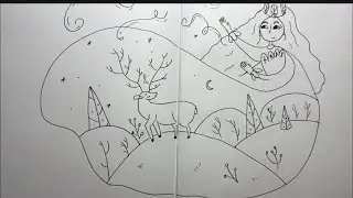 Drawing Snow Queen👑 | How to draw | Winter picture | Step by Step