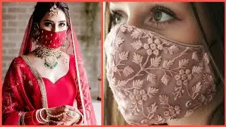 How to make designer face mask at home/DIY designer face mask | Face Mask Fashionable Wedding Masks