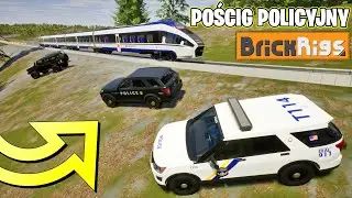 POŚCIG POLICYJNY teren&oacute;wkami - policja vs złodziej jako kozy pag&oacute;rkowe ►Brick Rigs◄ #62