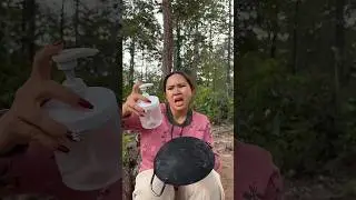 Демонстрация умных творческих навыков по спасению мыла в лесу #кемпинг #на природе #кустарныйремесло