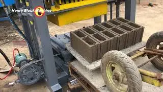 The 619th QT4-30 block machine test for 5 inch concrete hollow blocks before delivery to Cameroon.