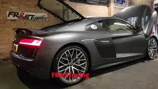 Audi R8 V10 Plus TFSI obd tuning pops bangs frrtuning