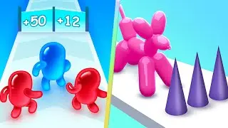 Join Blob Clash 3D Vs Balloon Pop Runner in All Levels Gameplay iOS,Android Walkthrough QLKS8DP