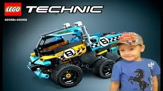 Lego Technic  42058 + 42059 Power Racer Лего Техник Силовой гоночный автомобиль обзор
