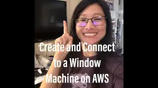 Create and Connect to a Virtual Window Server on AWS