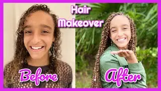 1st Time in her Life with HAIR EXTENSIONS! SUPER LONG!