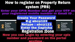 How to register on Property Return System (PRS)