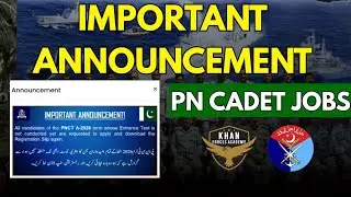 PN Important Announcement|PN Cadet|Cadet Jobs|Join Pak Navy|Join PN Cadet|Khan Forces Academy|