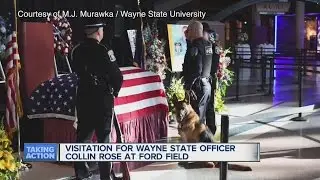 Visitation held for Officer Collin Rose at Ford Field