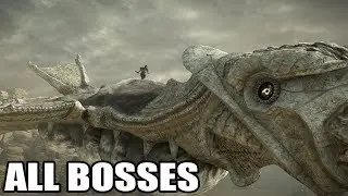 Shadow of the Colossus PS4  - All Bosses (With Cutscenes) HD