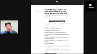 Lean Publishing Tip of the Day: Show People How To Contact, Follow, and Mention You Online