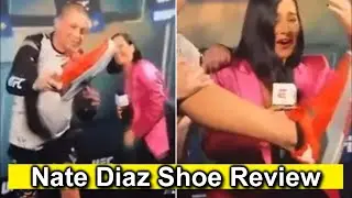 NATE DIAZ Discusses the Benefits of BAREFOOT TRAINING with Megan Olivi Before UFC 279 #Shorts