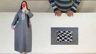 طريقة تفصيل وخياطة جلابة بالباندة موديل جديد لعاشقات الأناقة مشروع مربح dress cutting and stitching