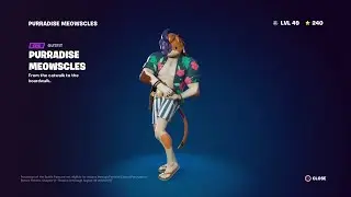 Fortnite Purradise Meowscles Skin Preview !!! 😱
