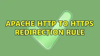 Apache HTTP to HTTPS redirection rule