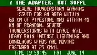 Environment Canada Weather Channel - Winnipeg 1996-06-14