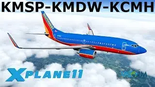 X-Plane 11 | Ultimate MOD 737-700 | B737 | Minneapolis, Chicago (Midway) & Columbus