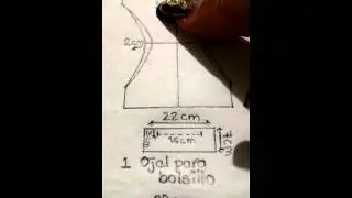 Trazo para pañal de tela con bolsillo y barreras.