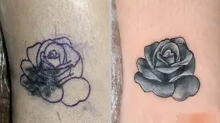 Cover Up Tattoo Design | Rose