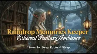 Raindrop Memories Keeper | 1-Hour Ethereal Fantasy | Rainy Library Ambience