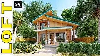 TINY HOUSE W/ LOFT FARM HOUSE DESIGN (4X8.2) #tinyhouse #lofthouse #farmhouse #smallhouse #metdesign