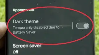 Dark theme Not Working | theme Temporary disabled due to Battery saver in Android 14 | Google pixel