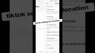 Tiktok location settings ||  Tiktok location option || tiktok location problem