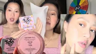 Kimchi Chic puff puff setting powder try-on & review | Pink/rose