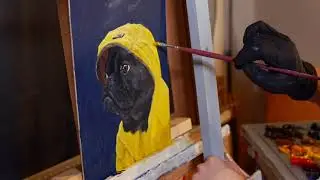 Dog Portrait - Oil Painting Timelapse