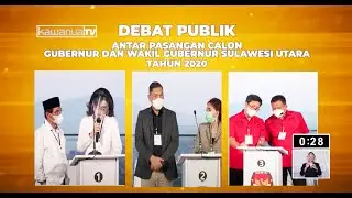REKAMAN | DEBAT PUBLIK ANTAR PASANGAN CALON GUBERNUR DAN WAKIL GUBERNUR SULUT PEMILIHAN TAHUN 2020