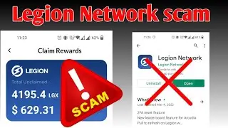 Legion network scam. Please reports his project. Will not pay anyone