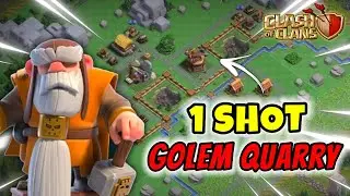 How to 1 SHOT The GOLEM QUARRY 🤫 | CLAN CAPITAL (Clash Of Clans) ~ Mr DIP BHAI