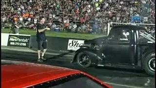 Tony Rizzi's Diesel vs Lucifer nitrous mustang at Armageddon
