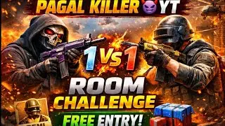 🔴 TITLE (Copy&ndash;Paste):Pagal Killer YT 🔥 Live Room Challenge | 1vs1 BGMI | Free Entry 😈🎮