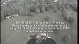 Flytron RSSI Test - and Crash