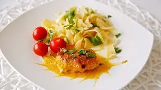 Филе свинины в сливочном соусе карри и беконе