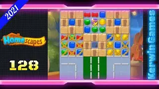 Homescapes Level 128 - No Boosters - 18 moves (2021)