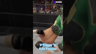Kenny Omega Hits An Insane V-Trigger To Kyle Fletcher In WWE 2K23 #shorts #aew #wwe2k23