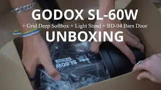 GODOX SL-60W + Deep Grid SoftBox + BD-04 Barn Door + Light Stand 2.8m [UNBOXING]