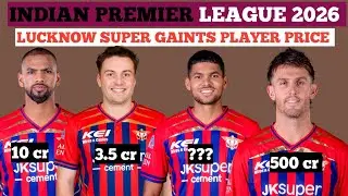 Lucknow super giants player price ipl 2026 #lsg @LucknowIPL 