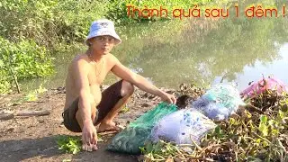 Giang lưới ngủ lại 1 đêm ( dính cả bầy cá to ) | Nay Ní 81 #giangluoibatca #sinhton