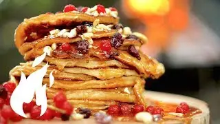 👑 KING 👑 Pancakes   made in Nature on REAL FIRE🔥🔥🔥WARNING: FOODPORN !