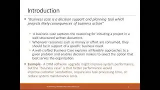 BCW Introduction - Business Case Writing Introduction
